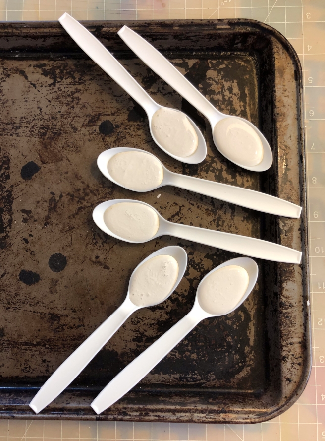 plaster of paris spoons